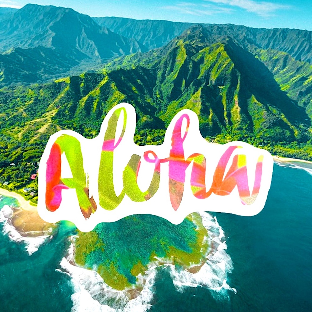 BEAUTY Hawaii Aloha State Ohana Shaka Travel 808 Samoan Love Single Sticker
